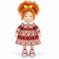 Ada Handmade Doll for Girls, Christmas Doll with Festive Holiday Outfit, Soft Cloth Doll with Gift Box, Cute Collectible Toy for Kids, Perfect Birthday, Christmas and Special Occasion Gift