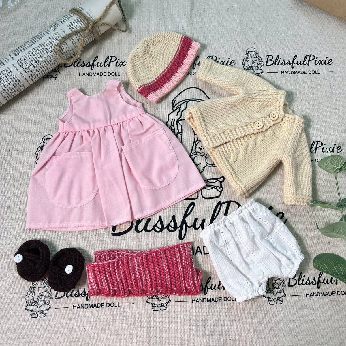 BlissfulPixie 12" Waldorf Handmade Doll - Abigail