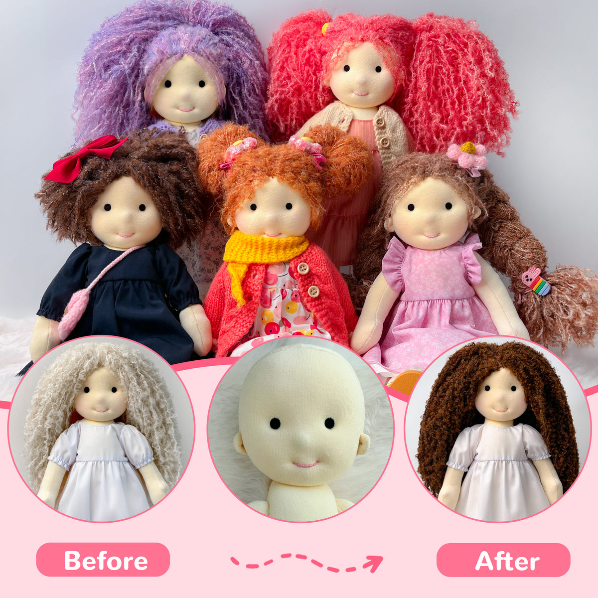 Doll hair-Cocoa