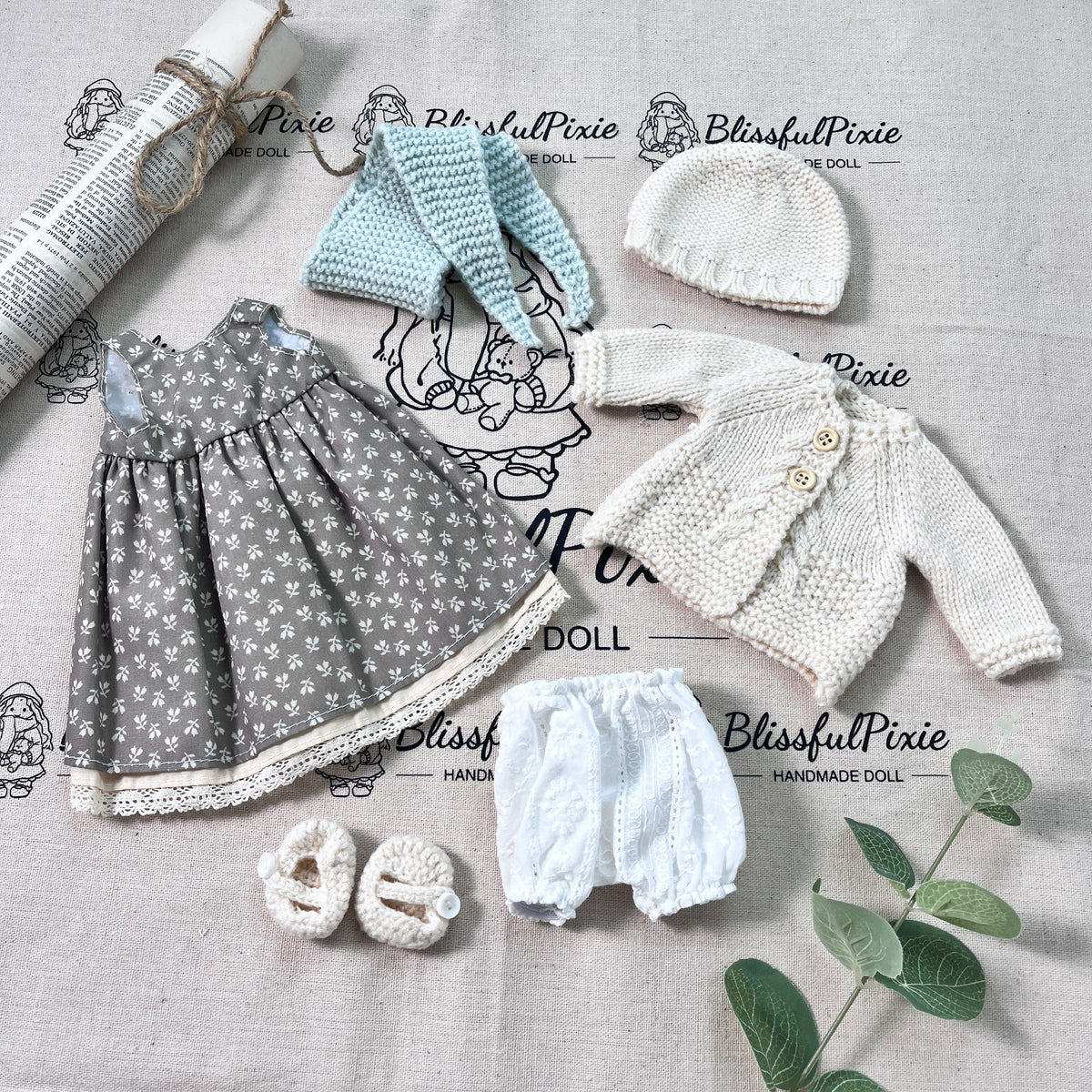 BlissfulPixie 12" Waldorf Handmade Doll-Lenka