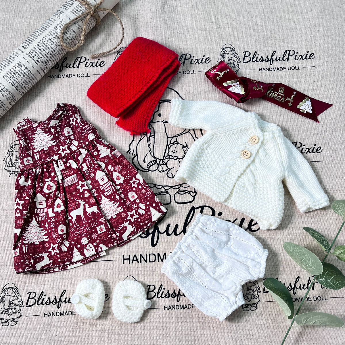 BlissfulPixie 12" Waldorf Handmade Doll - Eva