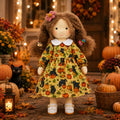 [Halloween Limited Edition ] BlissfulPixie 12" Waldorf Doll Amy, Handmade Soft Rag Doll for Girls with DIY Hair Styling Kit, 4 Color Hair Set, Teddy Bear, Makeup Tools & Gift Box Set, Creative Birthday Christmas Gift-BlissfulPixie