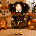 [Halloween Limited Edition ]BlissfulPixie 12" Waldorf Doll Inka , Handmade Soft Rag Doll for Girls with DIY Hair Styling Kit, 4 Color Hair Set, Teddy Bear, Makeup Tools & Gift Box Set, Creative Birthday Christmas Gift