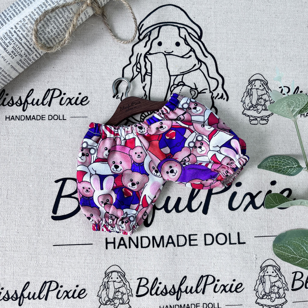 BlissfulPixie 12" Waldorf Handmade Doll Clothing Set Baby Girl Clothes Washable