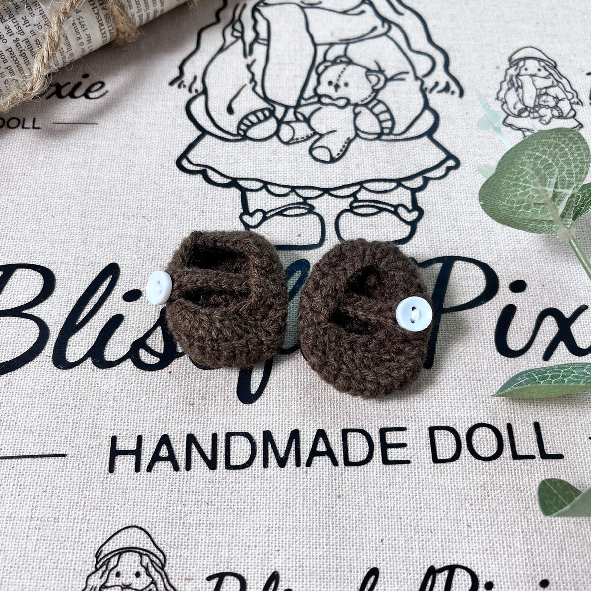 BlissfulPixie 12" Waldorf Handmade Doll Clothing Set Baby Girl Clothes Washable
