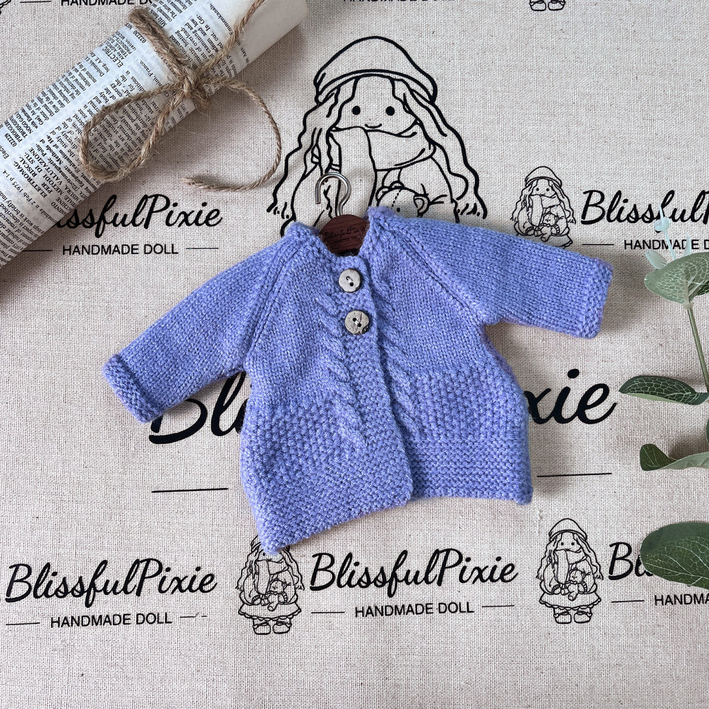 BlissfulPixie 12" Waldorf Handmade Doll Clothing Set Baby Girl Clothes Washable