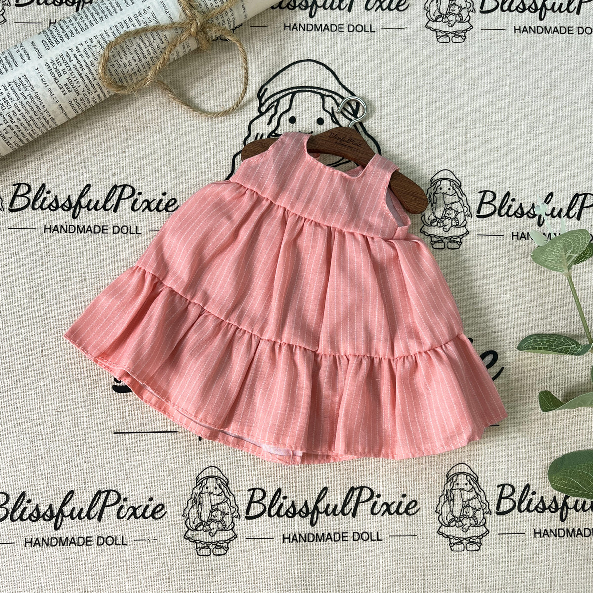BlissfulPixie 12" Waldorf Handmade Doll Clothing Set Baby Girl Clothes Washable