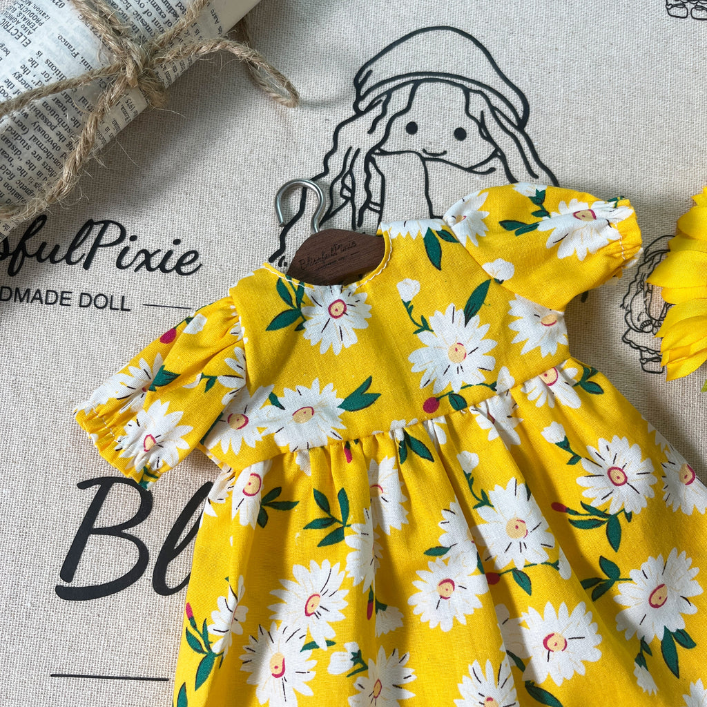 BlissfulPixie 12" Waldorf Handmade Doll Clothing Set Baby Girl Clothes Washable