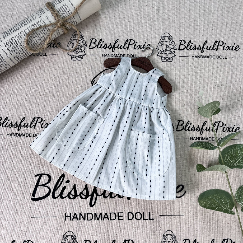 BlissfulPixie 12" Waldorf Handmade Doll Clothing Set Baby Girl Clothes Washable