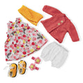 BlissfulPixie 12" Waldorf Handmade Doll Clothing Set Baby Girl Clothes Washable
