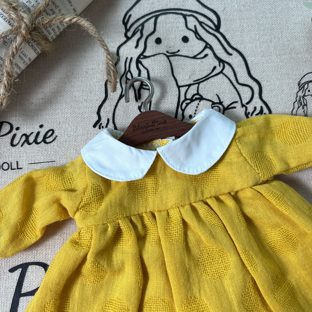 BlissfulPixie 12" Waldorf Handmade Doll Clothing Set Baby Girl Clothes Washable