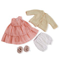 BlissfulPixie 12" Waldorf Handmade Doll Clothing Set Baby Girl Clothes Washable