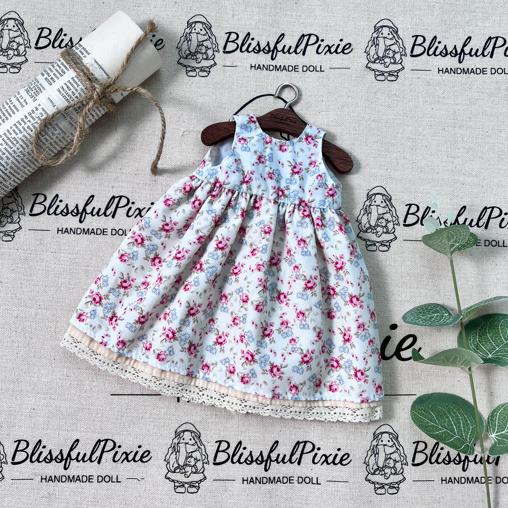 BlissfulPixie 12" Waldorf Handmade Doll Clothing Set Baby Girl Clothes Washable