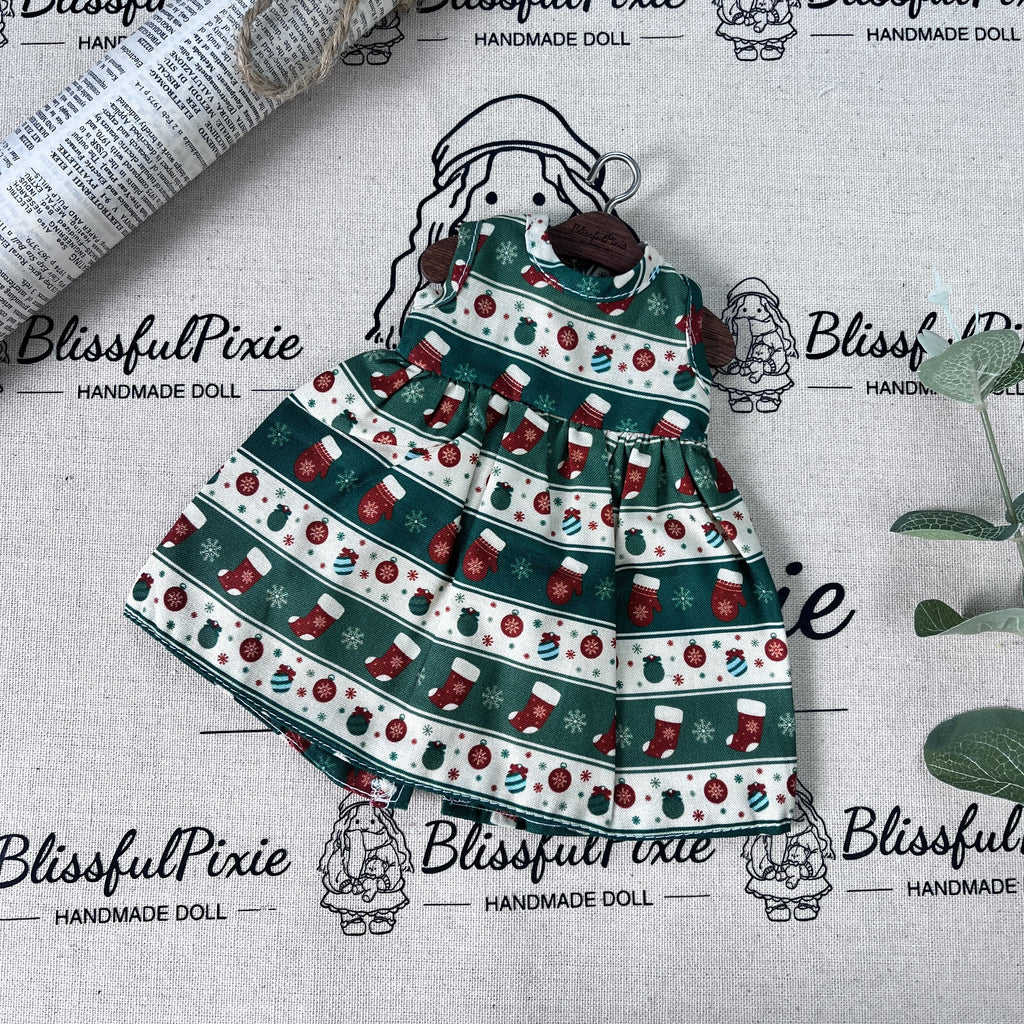 BlissfulPixie 12" Waldorf Handmade Doll Clothing Set Baby Girl Clothes Washable
