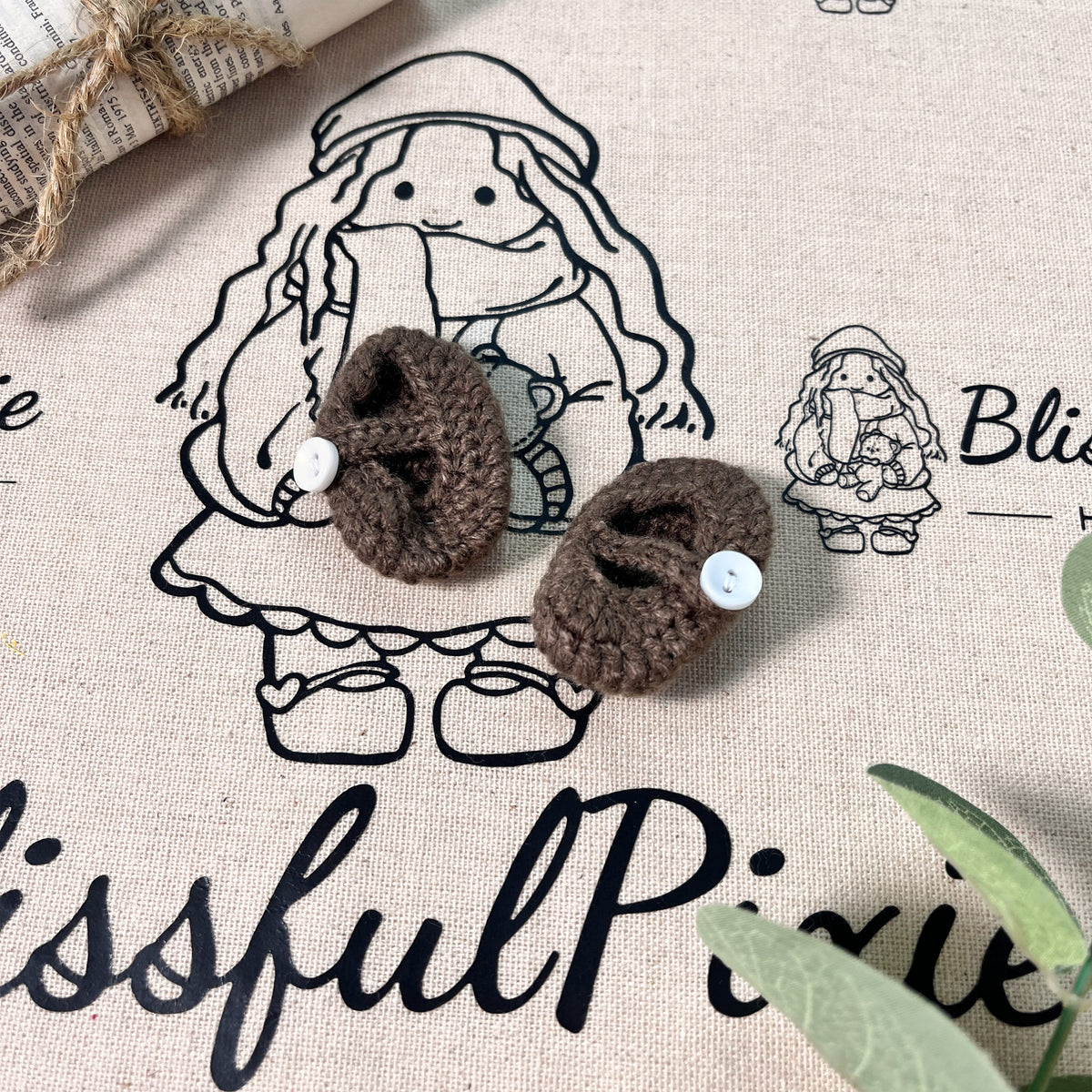 BlissfulPixie 12" Waldorf Handmade Doll Clothing Set Baby Girl Clothes Washable