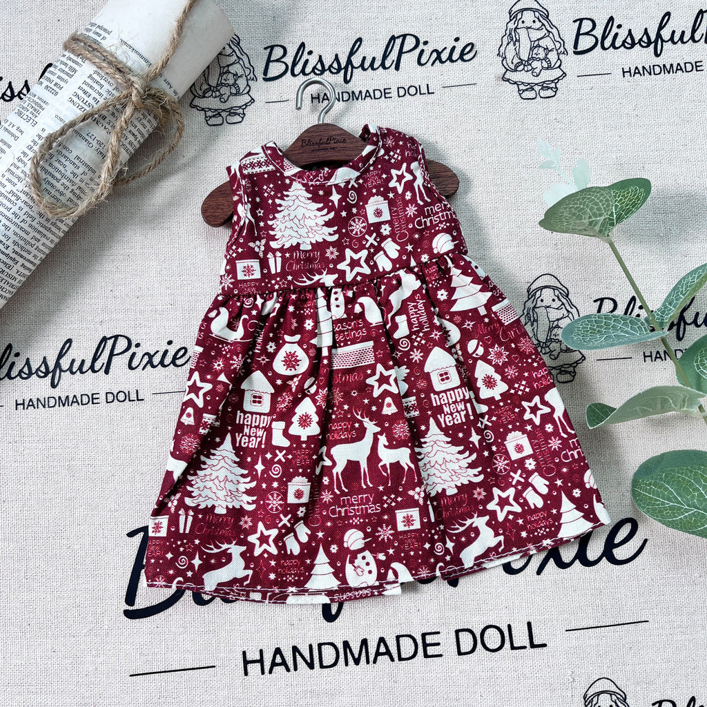 BlissfulPixie 12" Waldorf Handmade Doll Clothing Set Baby Girl Clothes Washable