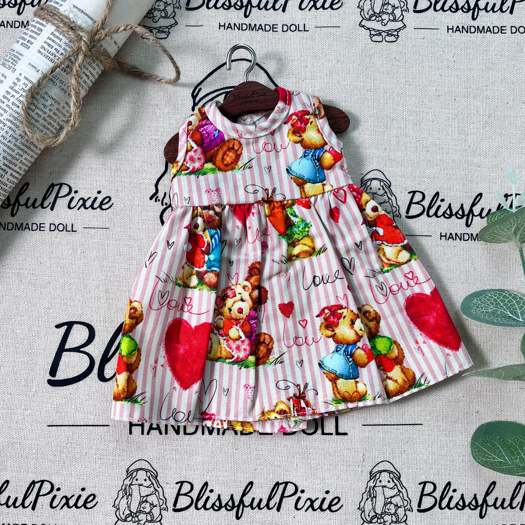 BlissfulPixie 12" Waldorf Handmade Doll Clothing Set Baby Girl Clothes Washable
