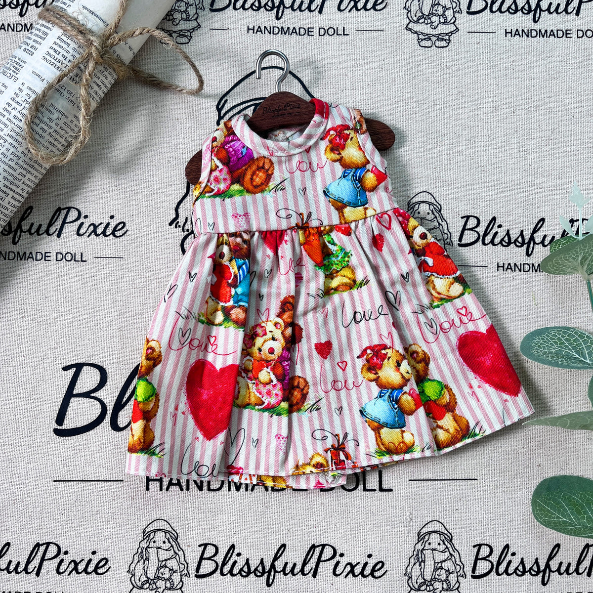 BlissfulPixie 12" Waldorf Handmade Doll Clothing Set Baby Girl Clothes Washable