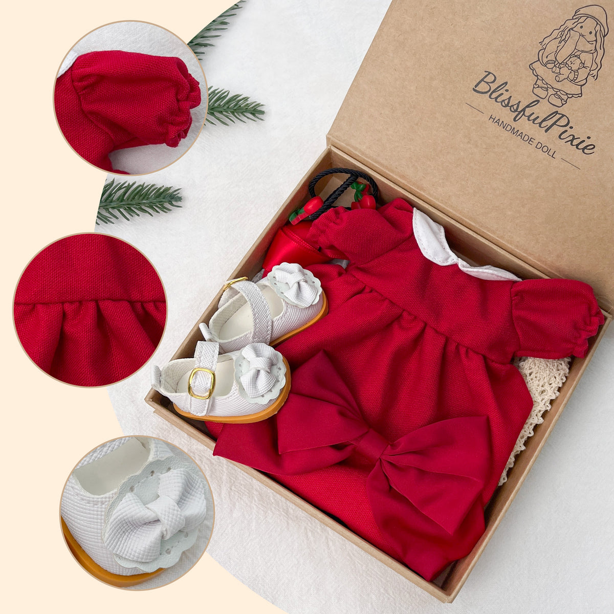 Charming Handmade Waldorf Doll Outfit-12 Inch Clothes with Gift Box