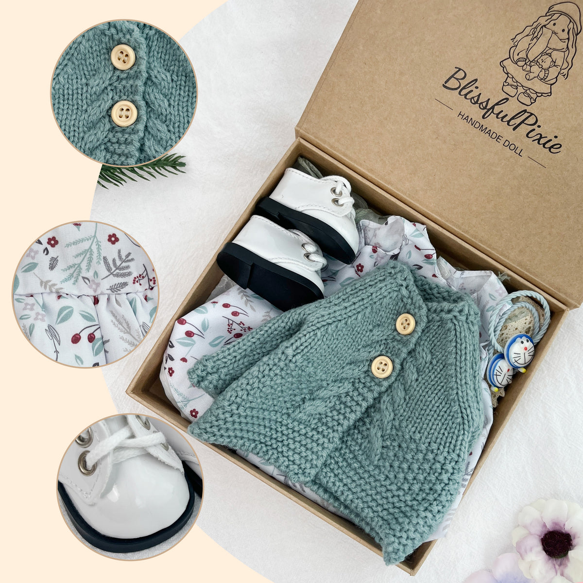 Charming Handmade Clothes for 12” Waldorf Dolls – Ideal for Special Gifts