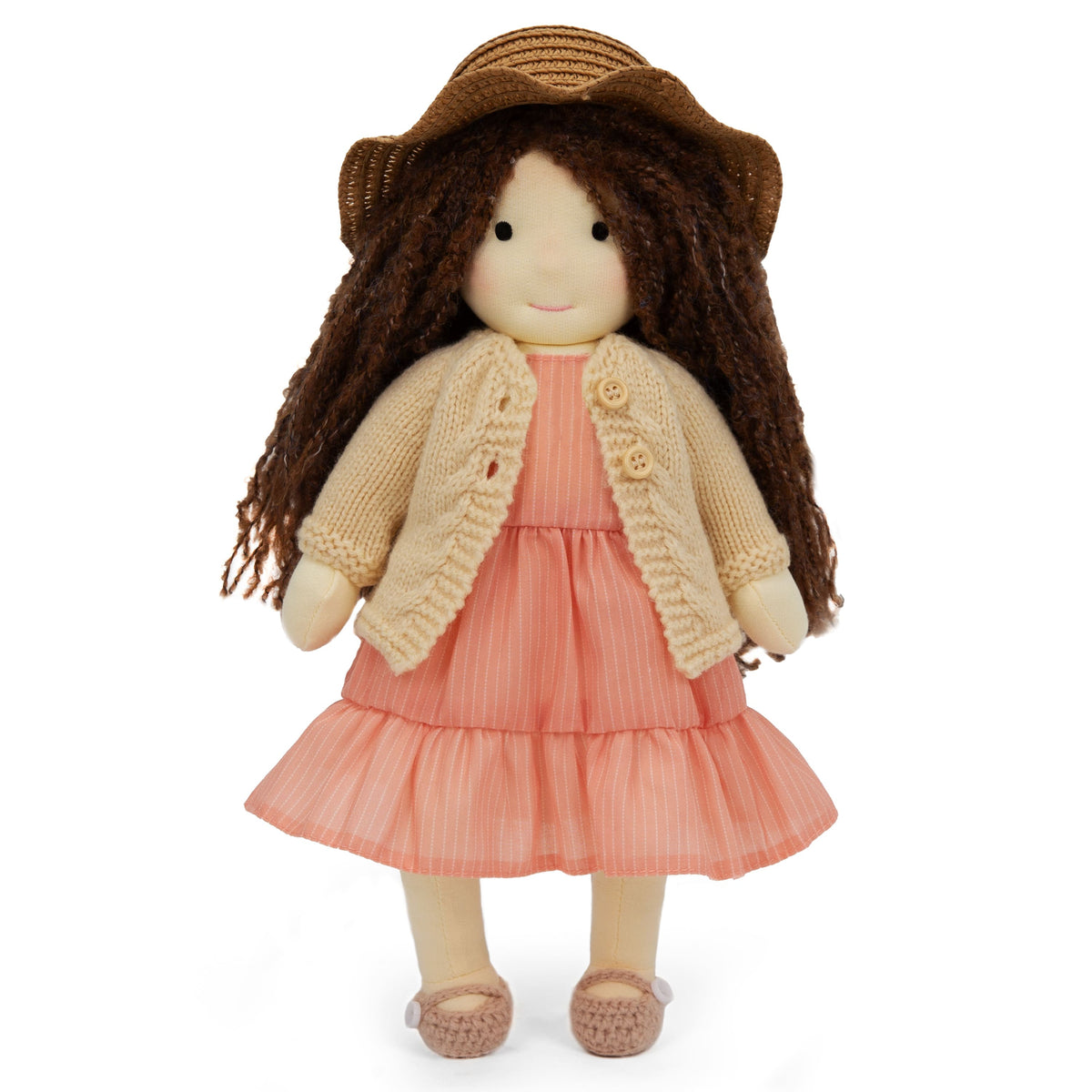 BlissfulPixie 12" Waldorf Handmade Doll Clothing Set Baby Girl Clothes Washable