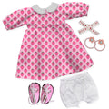 Cute pink strawberry print dress