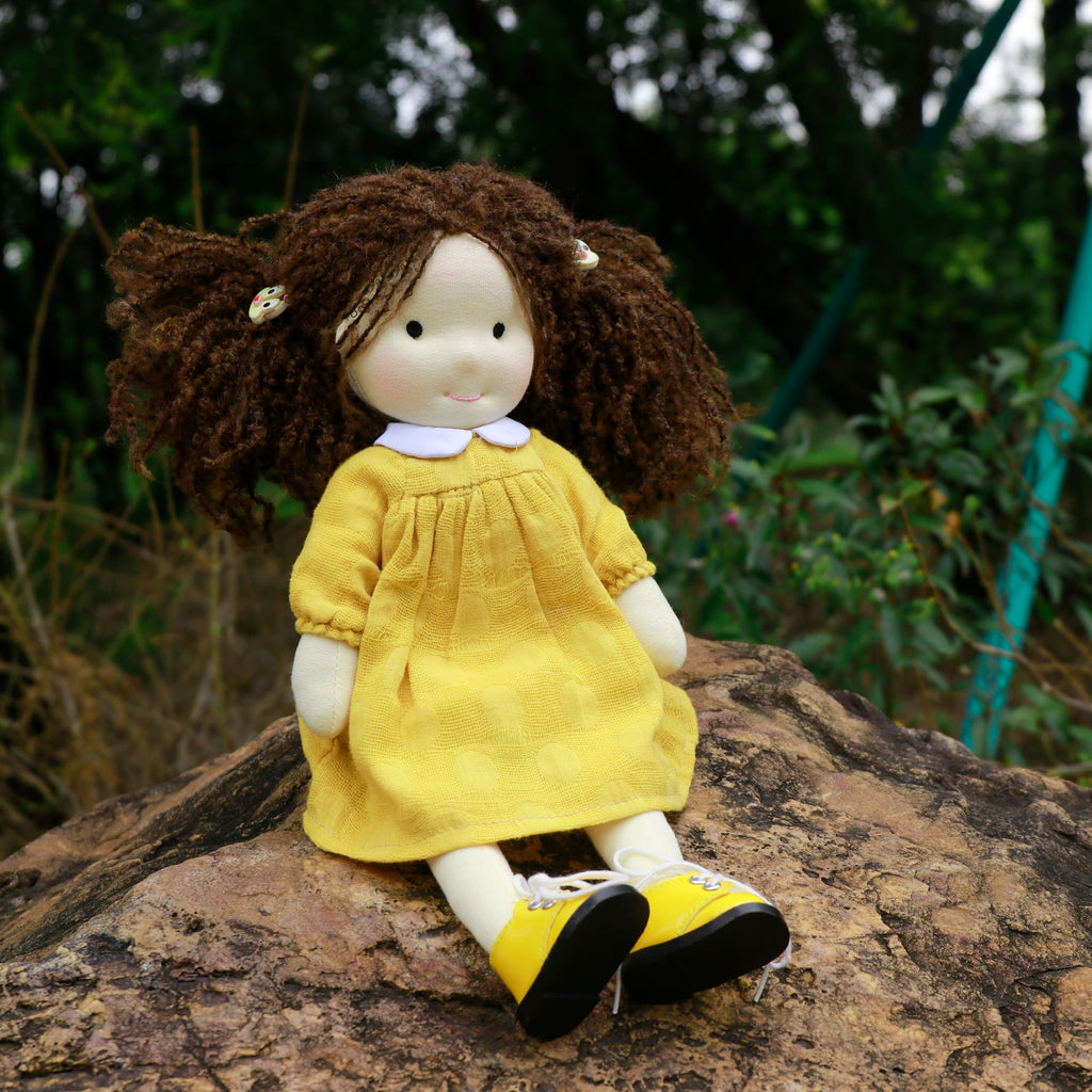 BlissfulPixie 12" Waldorf Handmade Doll-Inka